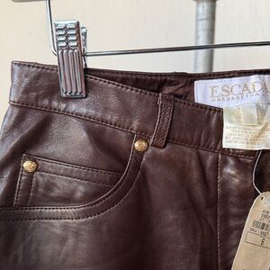 NWT Escada Leather Pants Size 6